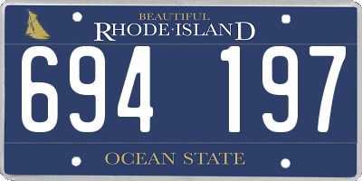 RI license plate 694197