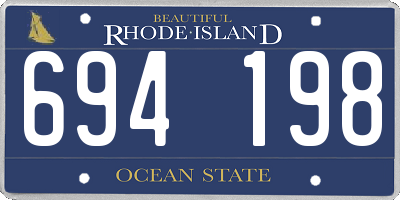 RI license plate 694198