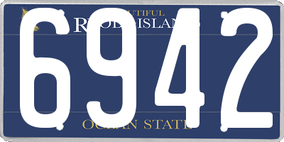 RI license plate 6942