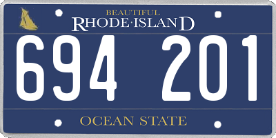 RI license plate 694201