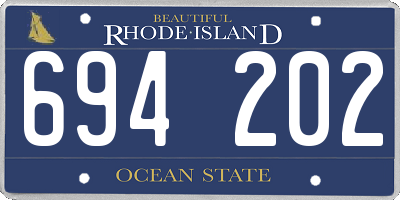 RI license plate 694202