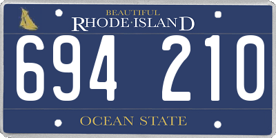 RI license plate 694210