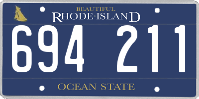 RI license plate 694211