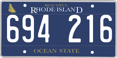 RI license plate 694216