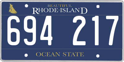 RI license plate 694217