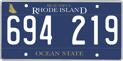 RI license plate 694219