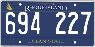 RI license plate 694227