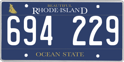 RI license plate 694229