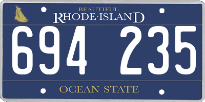 RI license plate 694235