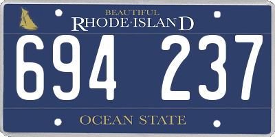 RI license plate 694237