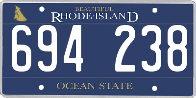 RI license plate 694238