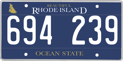 RI license plate 694239