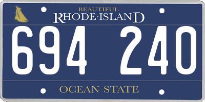 RI license plate 694240