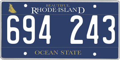 RI license plate 694243