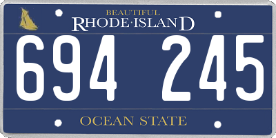 RI license plate 694245