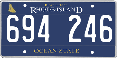 RI license plate 694246