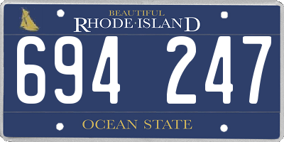 RI license plate 694247