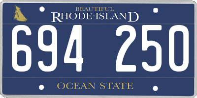 RI license plate 694250