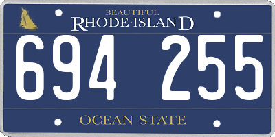 RI license plate 694255