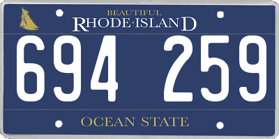 RI license plate 694259
