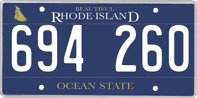 RI license plate 694260