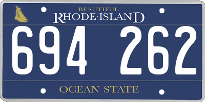RI license plate 694262