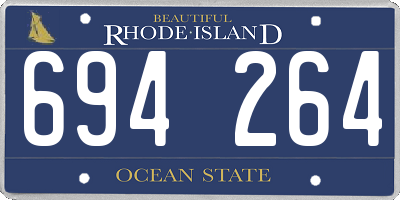 RI license plate 694264