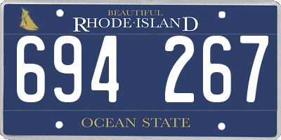 RI license plate 694267