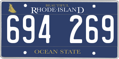 RI license plate 694269