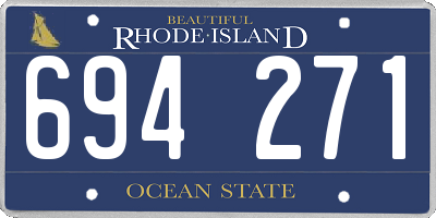 RI license plate 694271