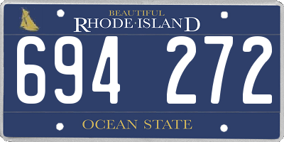 RI license plate 694272