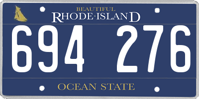 RI license plate 694276