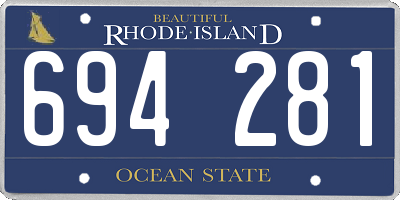 RI license plate 694281