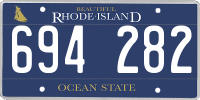 RI license plate 694282