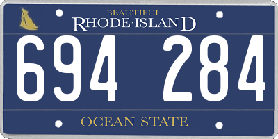 RI license plate 694284