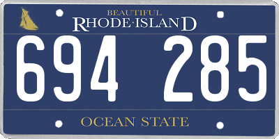 RI license plate 694285