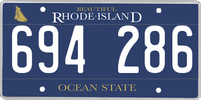 RI license plate 694286