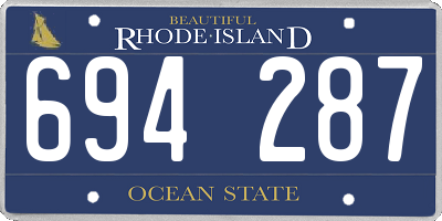 RI license plate 694287