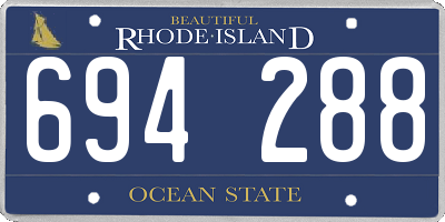 RI license plate 694288