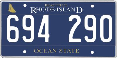 RI license plate 694290