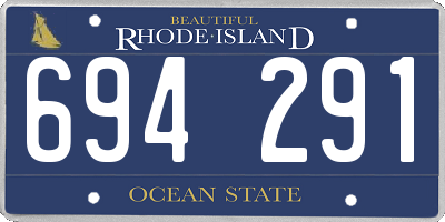 RI license plate 694291