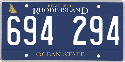 RI license plate 694294