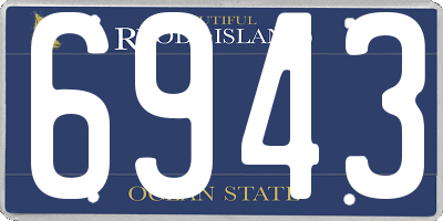 RI license plate 6943