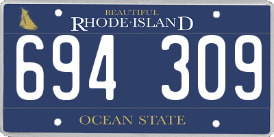 RI license plate 694309