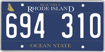 RI license plate 694310