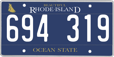 RI license plate 694319