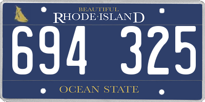 RI license plate 694325
