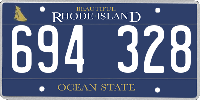 RI license plate 694328