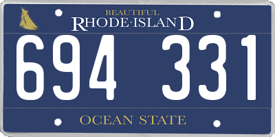 RI license plate 694331