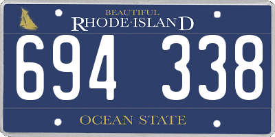 RI license plate 694338